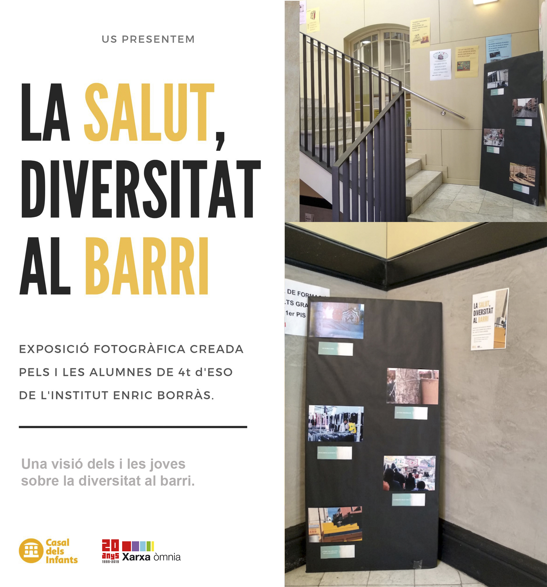 El Punt Òmnia Betsaida i els joves de l'IES Enric Borràs de Badalona s'uneixen per crear l'exposició “La Salut, diversitat al barri”