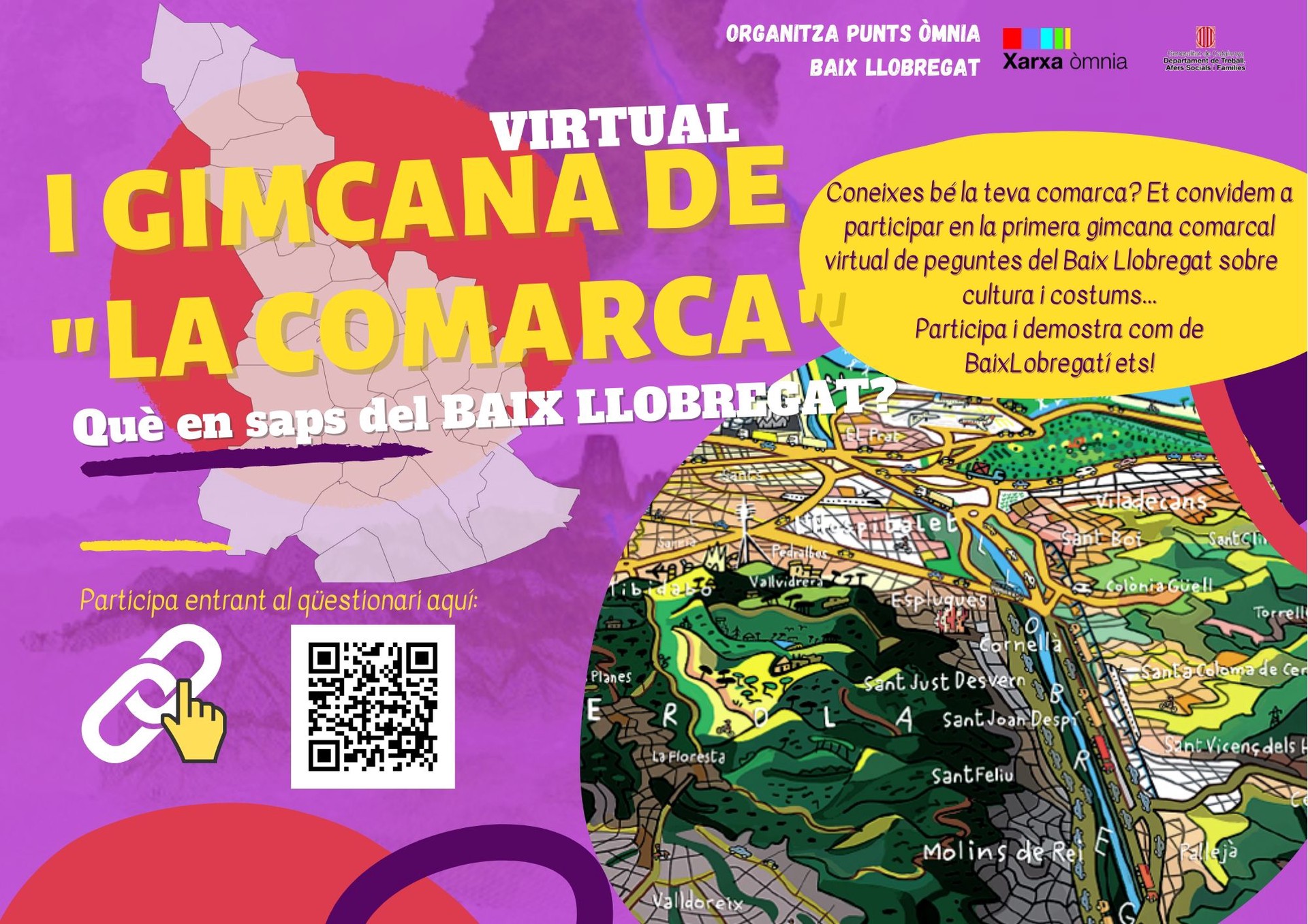 Cartell de la I Gimcana Virtual del Baix Llobregat