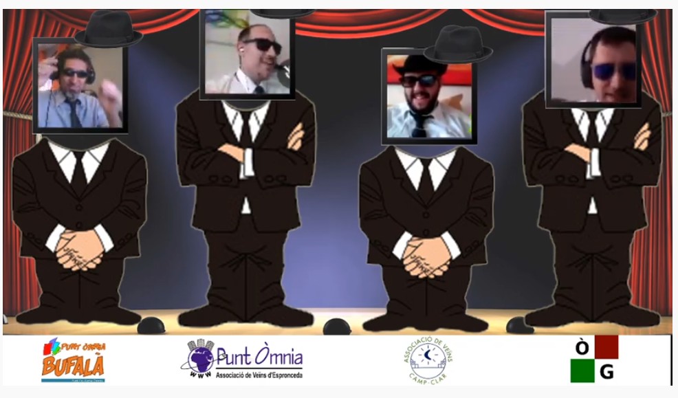 Els quatre formadors del taller zombi sobre microcurtmetratges