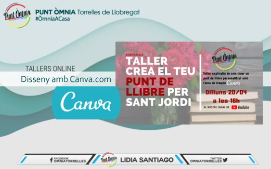 Taller sobre creació de punts de llibre amb Canva