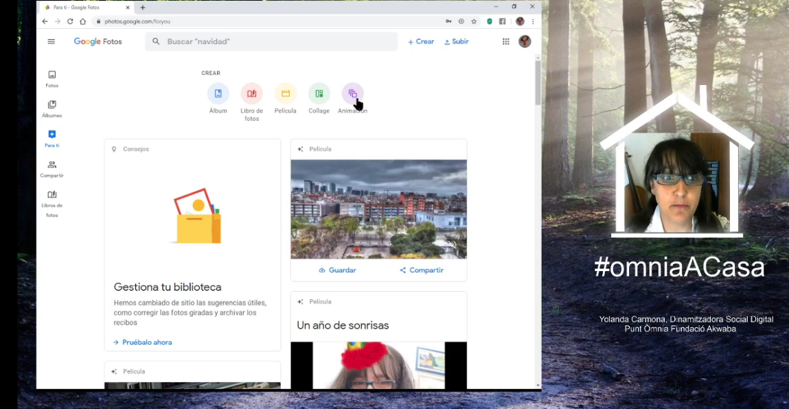 Captura del videotutorial sobre Google Fotos