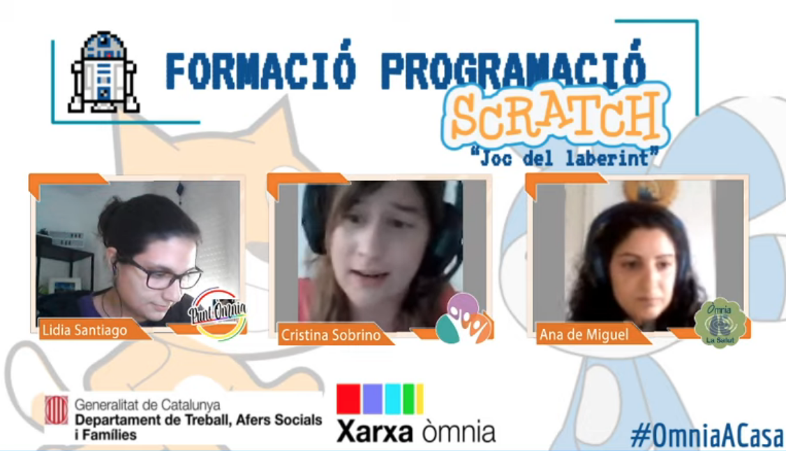 Captura de pantalla de la formació Scratch