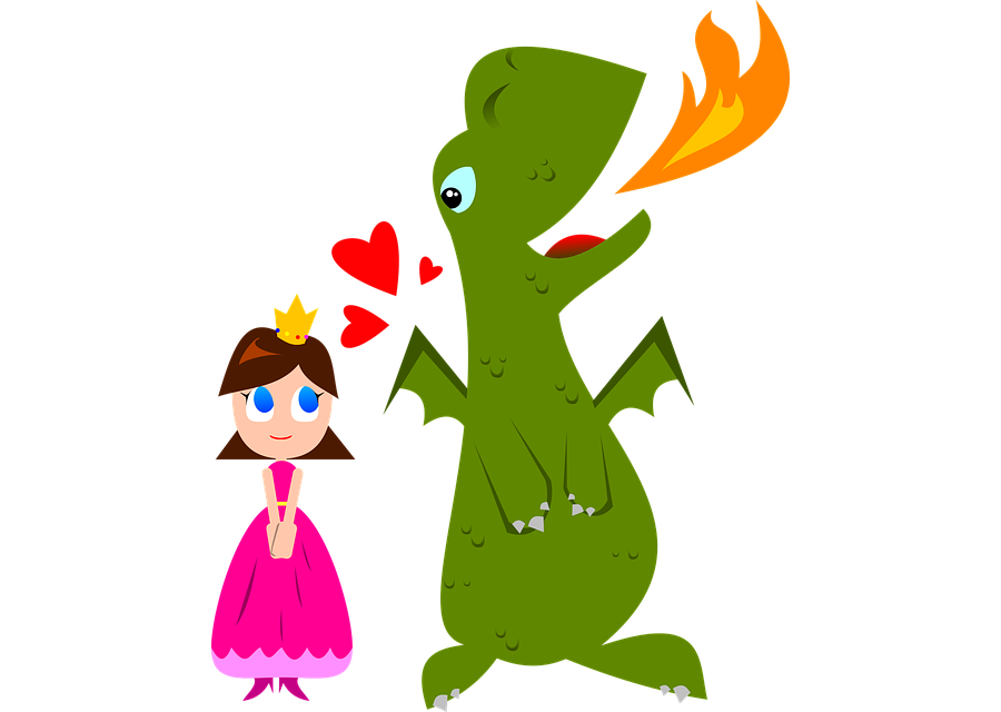 Princesa i drac enamorats