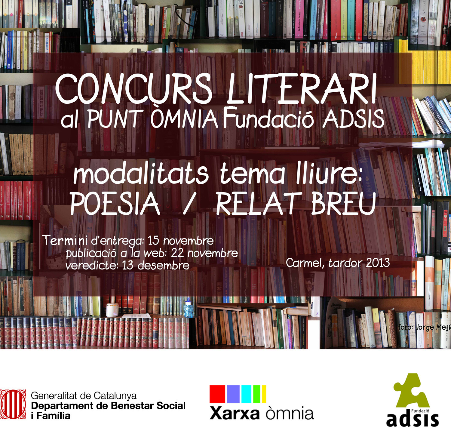cartell concurs literari Fundació ADSIS
