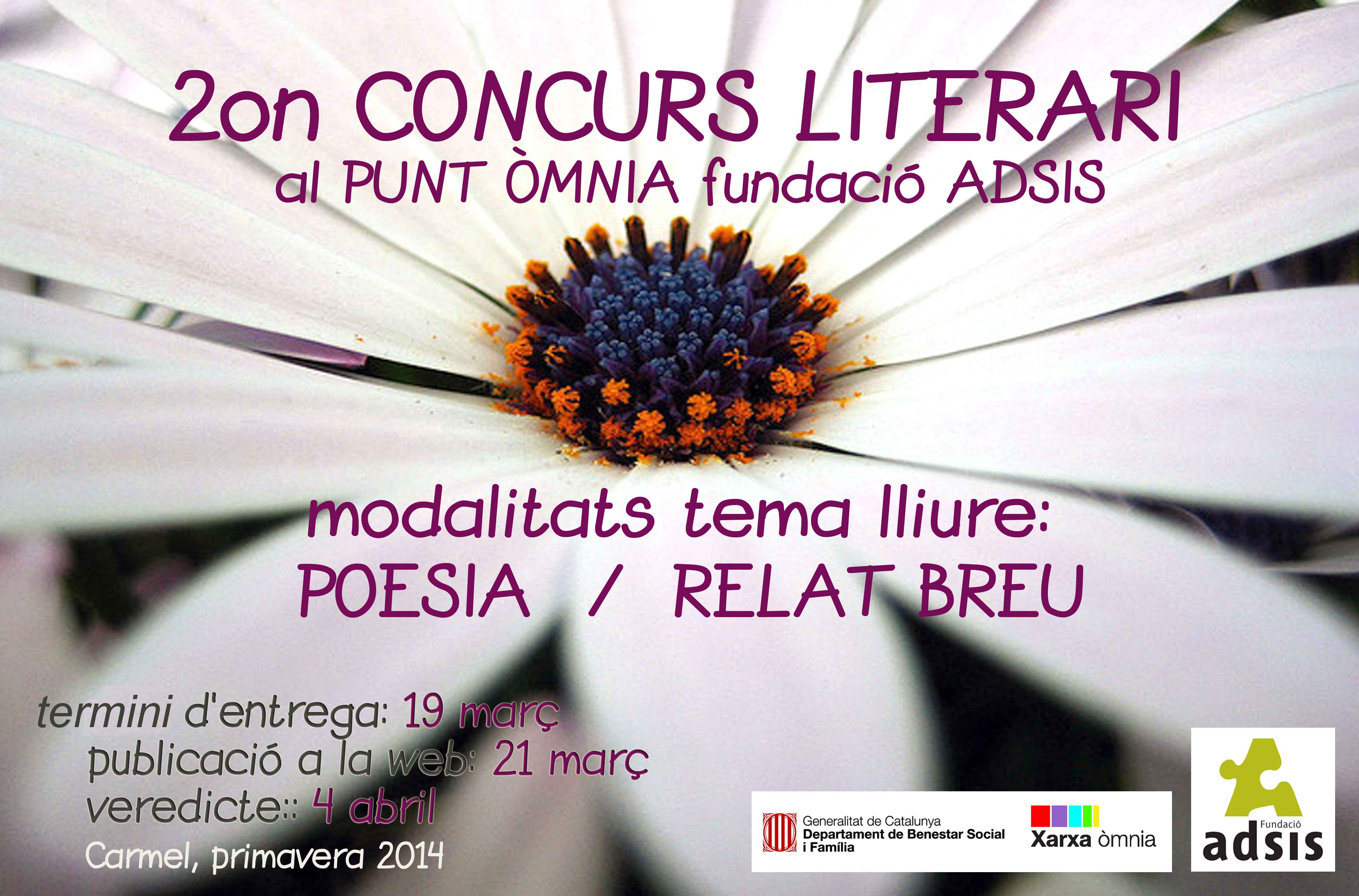 2on Concurs Literari Punt Òmnia Fundació Adsis