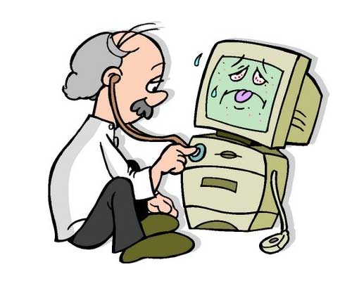 dibuix doctor amb ordinador