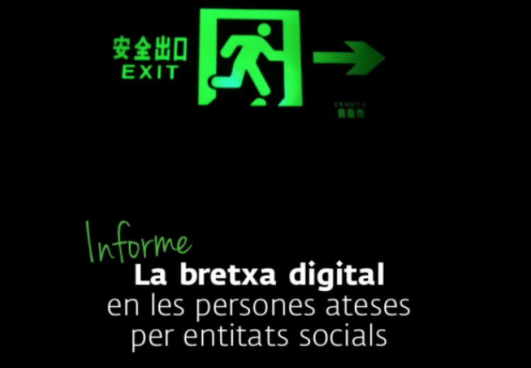 Portada de l'estudi 'La bretxa digital en les persones ateses per entitats socials'