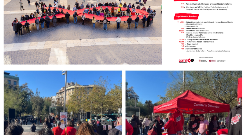 Participants del Punt Òmnia Femení Singular participen en el Dia Mundial de la Sida