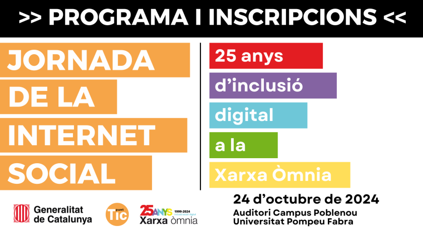 Descobreix el programa complet de la ‘JdIS: 25 anys d’inclusió digital a la Xarxa Òmnia’